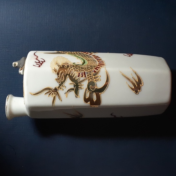 👉*RARE 40s* JAPANESE DRAGONWARE SINGING BIRD SAKI SET w/ GEISHA LITHOGRAPH CUPS - Picture 3 of 10